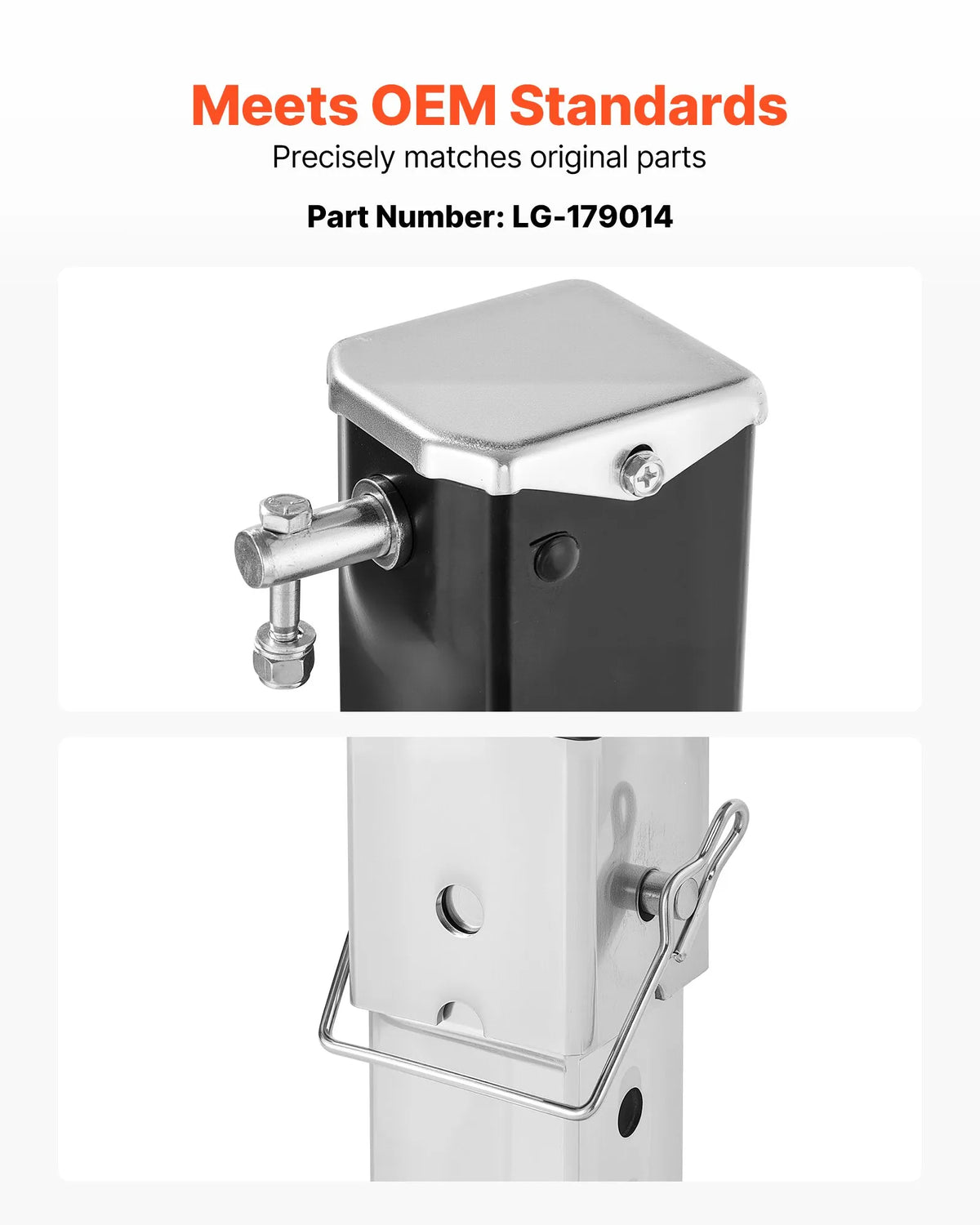VEVOR 5th Wheel Trailer Landing Gear 179014, 825 mm, Universal Spare Landing Leg Compatible with Lippert Venture, Atwood and Stromberg Carlson Systems, with Pin and Base, Black