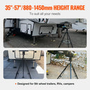 VEVOR 5. riteņa piekabes trijkāja stabilizators, 2268 kg nestspēja, regulējams augstums 889–1448 mm, kemperu un 5. riteņa piekabju balsta statīvs, piemērots dzīvojamajiem autofurgoniem un kemperiem
