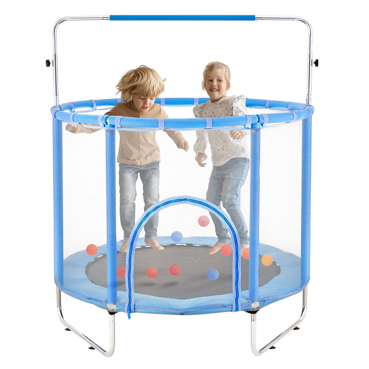 VEVOR Children's Trampoline with Safety Net, 140 cm, Indoor and Outdoor