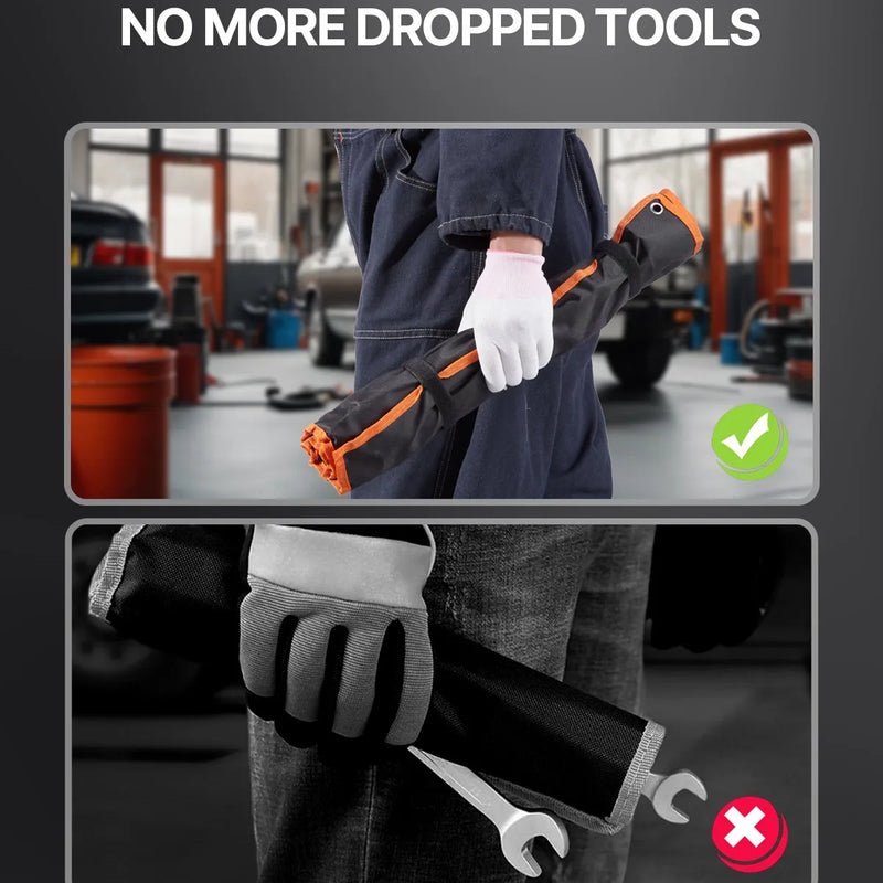 Kombinēto atslēgu komplekts, 25 gab. metriski, 6 mm līdz 32 mm ar sarullējamu maciņu