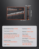 Kombinēto atslēgu komplekts, 25 gab. metriski, 6 mm līdz 32 mm ar sarullējamu maciņu