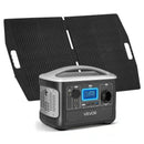 VEVOR portatīvā elektroenerģijas stacija ar 100 W saules paneli, 600 W saules ģenerators ar 493 Wh LiFePO4 akumulatoru un 7 izvades portiem mājas ārkārtas situācijām, kempingam un RV ceļojumiem - ZEMLETES.LV
