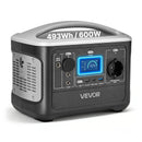 VEVOR pārnēsājama elektroenerģijas stacija 600 W ar 493 Wh LiFePO4 akumulatoru, saules ģeneratora akumulatoru stacija ar 7 izejas portiem mājas avārijas barošanai, kempingam un RV ceļojumiem (saules panelis nav iekļauts) - ZEMLETES.LV