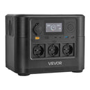 VEVOR pārnēsājama elektroenerģijas stacija 1200 W ar 806 Wh LiFePO4 akumulatoru, saules ģeneratora akumulatoru stacija ar 9 izejas portiem mājas avārijas barošanai, kempingam un RV ceļojumiem (saules panelis nav iekļauts) - ZEMLETES.LV