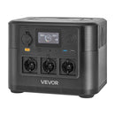 VEVOR pārnēsājama elektroenerģijas stacija 1200 W ar 806 Wh LiFePO4 akumulatoru, saules ģeneratora akumulatoru stacija ar 9 izejas portiem mājas avārijas barošanai, kempingam un RV ceļojumiem (saules panelis nav iekļauts) - ZEMLETES.LV
