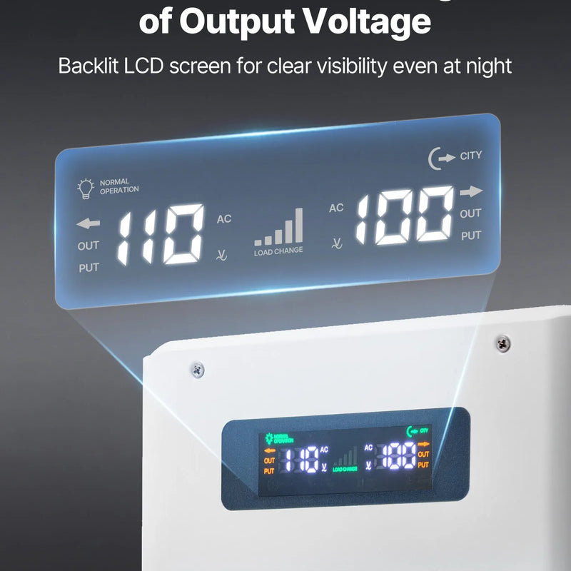 VEVOR sprieguma pazemināšanas pārveidotājs 3000 VA ar 220 V uz 110 V transformāciju, ar 2 US ligzdām, USB izeju, LCD displeju un temperatūras aizsardzību 110 V ierīcēm - ZEMLETES.LV