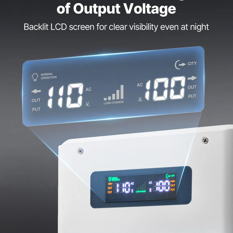 VEVOR sprieguma pazemināšanas pārveidotājs 2000 VA ar 220 V uz 110 V transformāciju, ar 2 US ligzdām, USB izeju, LCD displeju un temperatūras aizsardzību 110 V ierīcēm - ZEMLETES.LV
