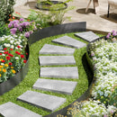 VEVOR tērauda dārza apmale, 4 gab., 1016 × 305 mm rūsas izturīga metāla ainavas apmale, lokāma smagās klases zāliena apmale, viegli uzstādāma puķu dobju, pagalma un celiņu norobežošanai, melna - ZEMLETES.LV