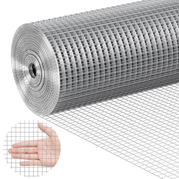 Metāla siets 12,7 mm, 610 mm × 30,5 m, 1,0 mm stieple, karsti cinkots, žogiem, trušu būriem, dārzam un mazo grauzēju aizsardzībai