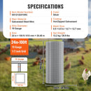 Metāla siets 12,7 mm, 610 mm × 30,5 m, 1,0 mm stieple, karsti cinkots, žogiem, trušu būriem, dārzam un mazo grauzēju aizsardzībai