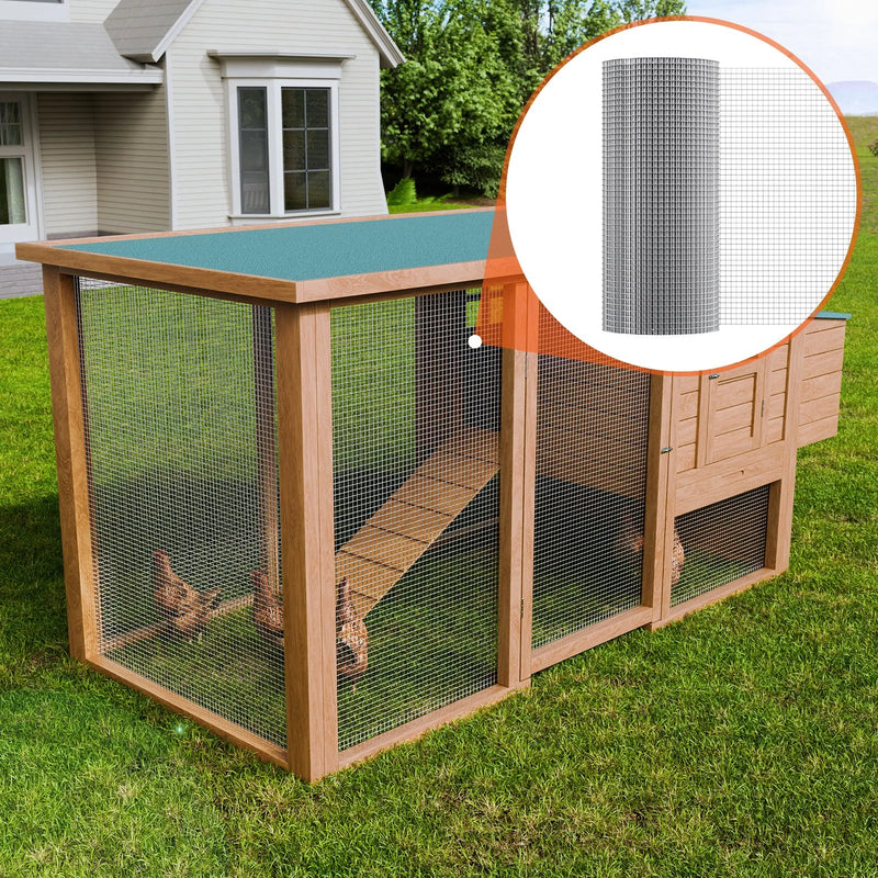 Metāla siets 12,7 mm, 610 mm × 30,5 m, 1,0 mm stieple, karsti cinkots, žogiem, trušu būriem, dārzam un mazo grauzēju aizsardzībai