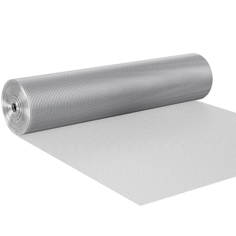 Cinkota metāla sieta rullis 0,64 см × 91 см × 30,5 м, 23 Gauge, karsti cinkots stieples tīkls trušu būriem, dārza un mazo grauzēju aizsardzībai