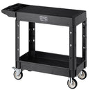 VEVOR 2 plauktu lielas slodzes plastmasas servisa ratiņi, 249,5 kg, 79,5 × 45 cm, ar 360° grozāmiem riteņiem un bremzēm