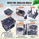 VEVOR Kaķu tornis 174 cm ar 2 mājiņām, šūpuļtīklu un skrāpēšanas stabiem, tumši pelēks