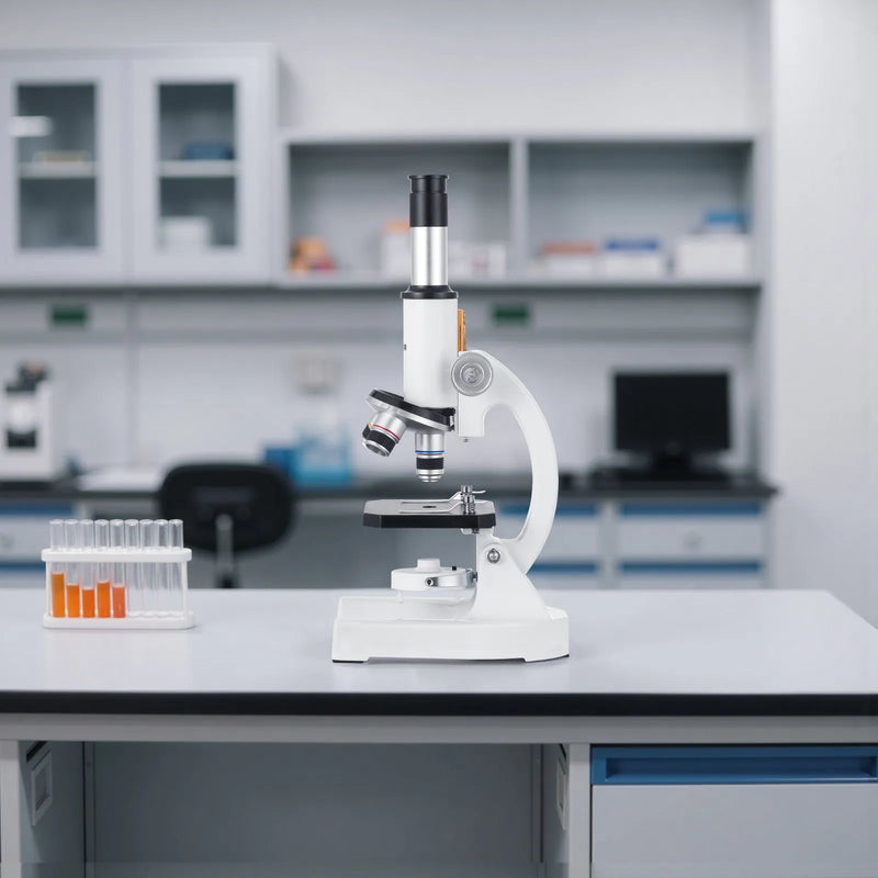 VEVOR monokulārais mikroskops pieaugušajiem, profesionāls saliktais mikroskopa komplekts ar 40-2000× palielinājumu, alumīnija sakausējuma korpusu, LED apgaismojumu un tālruņa turētāju, piemērots laboratorijām, skolām un izglītībai mājās