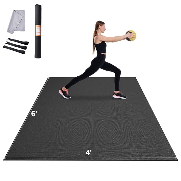 Vingrošanas paklājiņš – neslīdošs jogas paklājiņš trenažieru zālei, fitnesam, pilatēm un vingrinājumiem (1,8 × 1,2 m)