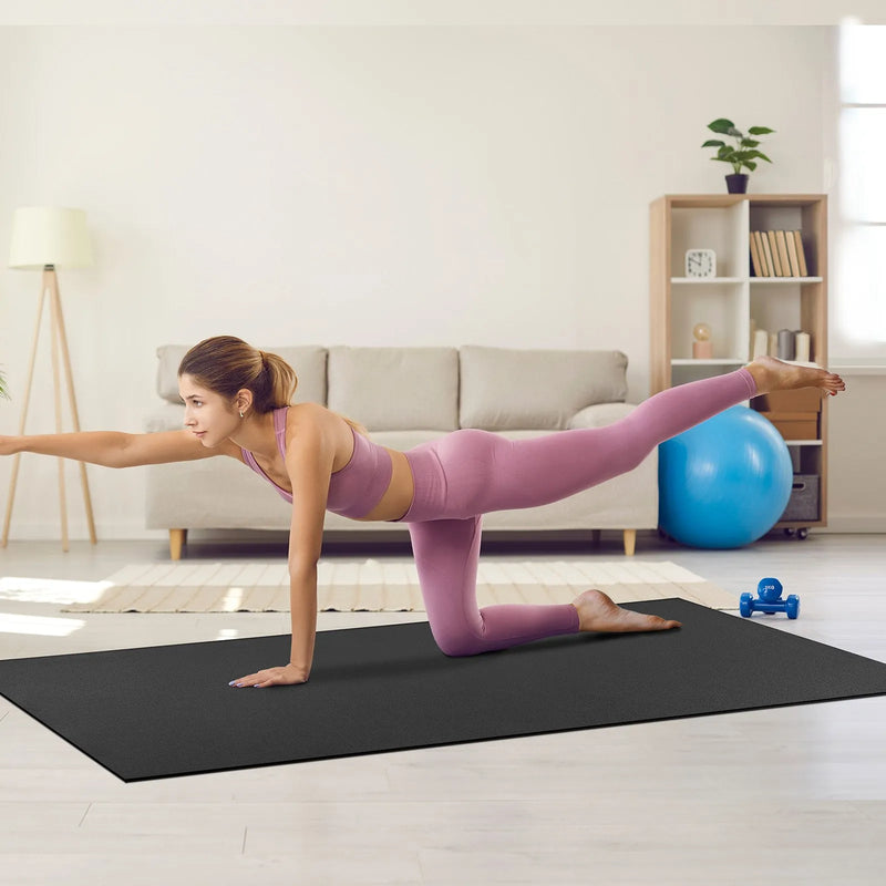 Vingrošanas paklājiņš - neslīdošs jogas paklājiņš trenažieru zālei, fitnesam, pilatēm un vingrinājumiem (2,4 × 1,5 m)