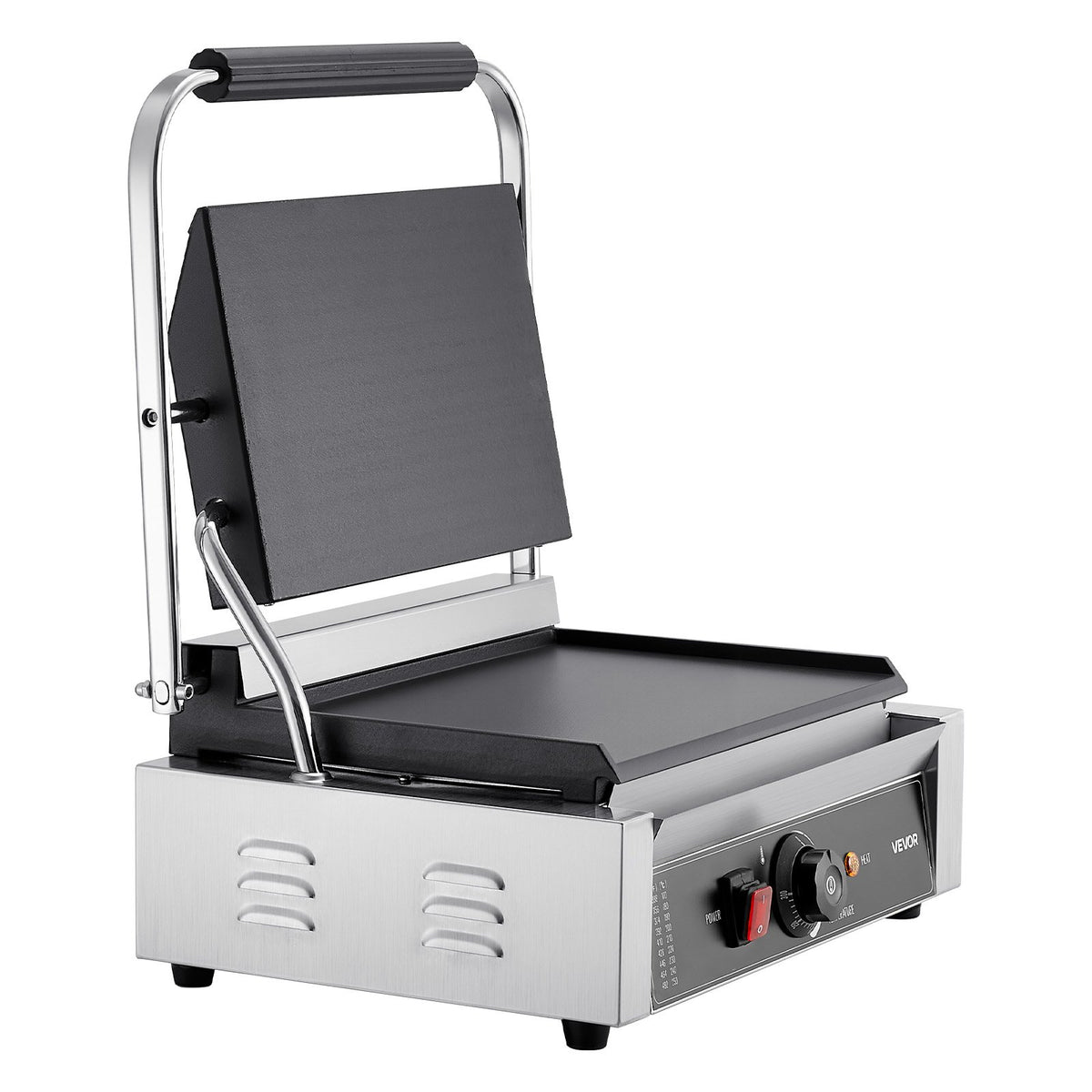 VEVOR Commercial Panini Grill 2200 W, 34 × 23 cm Smooth Plate
