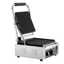 Komerciālais Panini grils 1800W, elektriskā sviestmaižu prese, nerūsējošais tērauds, temperatūras regulēšana, 22×23 cm plakana emaljas plate