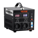 VEVOR sprieguma pārveidotājs transformators 2000 VA ar 110 V uz 220 V un 220 V uz 110 V pārveidošanu, ar US un EU ligzdām, 5 V USB izeju un CE sertifikāciju - ZEMLETES.LV