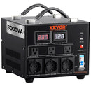 VEVOR sprieguma pārveidotājs transformators 3000 VA ar 110 V uz 220 V un 220 V uz 110 V pārveidošanu, ar US un EU ligzdām, 5 V USB izeju un CE sertifikāciju - ZEMLETES.LV