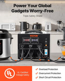VEVOR sprieguma pārveidotājs transformators 3000 VA ar 110 V uz 220 V un 220 V uz 110 V pārveidošanu, ar US un EU ligzdām, 5 V USB izeju un CE sertifikāciju - ZEMLETES.LV