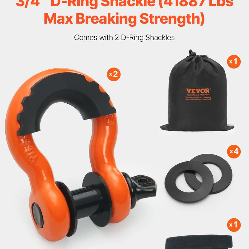 Automašīnas vilkšanas siksna 16 329 kg 6,1 m ārkārtas smagajiem darbiem