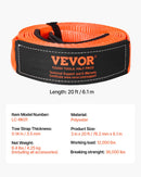 Automašīnas vilkšanas siksna 16 329 kg 6,1 m ārkārtas smagajiem darbiem