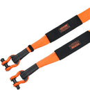 Vilkšanas siksnas komplekts 7,6 cm x 6,1 m, 16 329 kg, ar D-veida skavām un glabāšanas somu