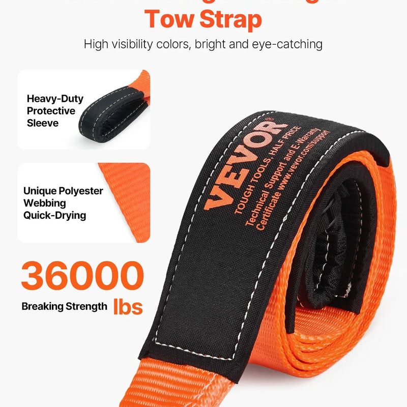 Automašīnas vilkšanas siksna 16 329 kg 2,44 m ārkārtas smagajiem darbiem