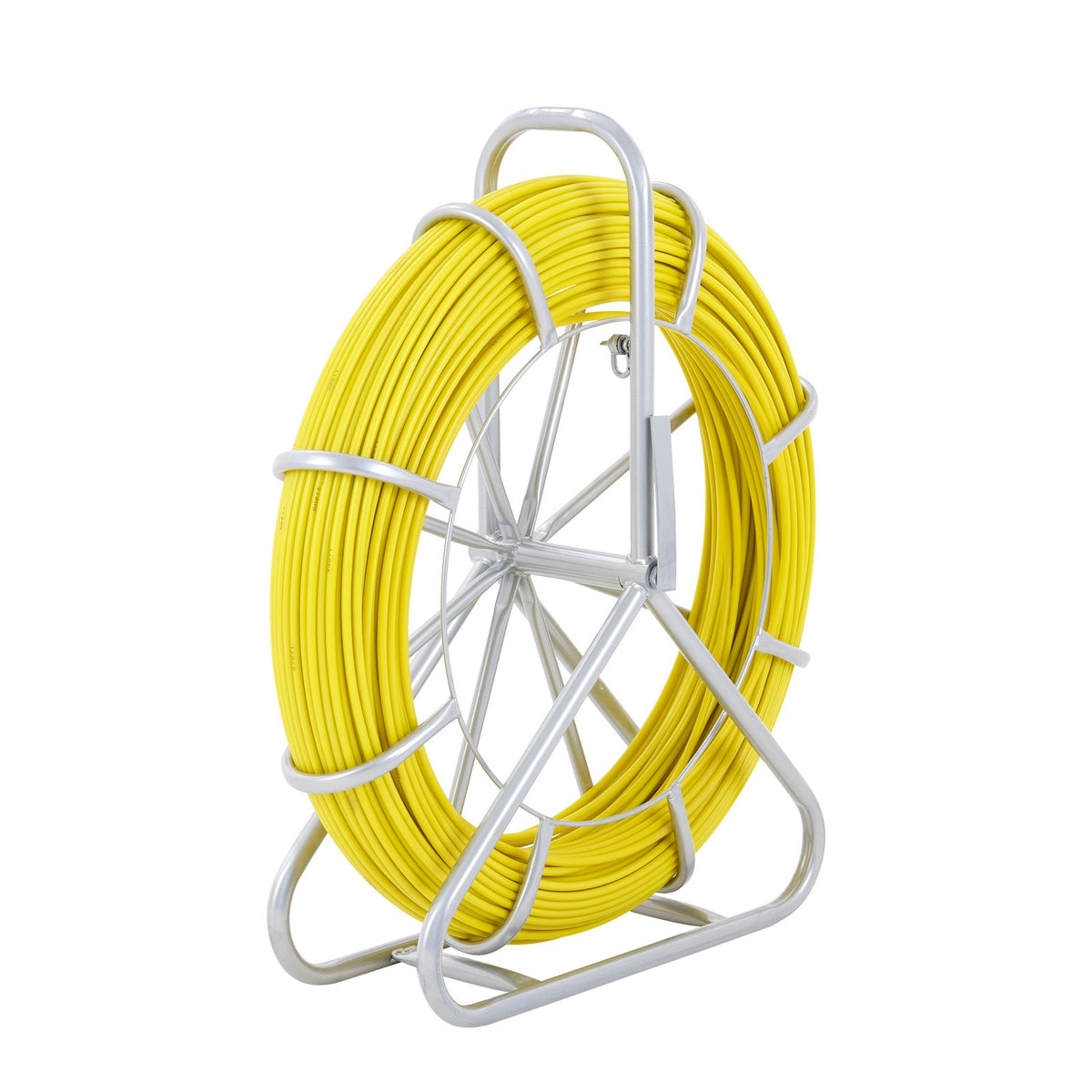 VEVOR Fibreglass Cable Tape 130 m 6 mm with Steel Spool Stand and 3 Pulling Heads