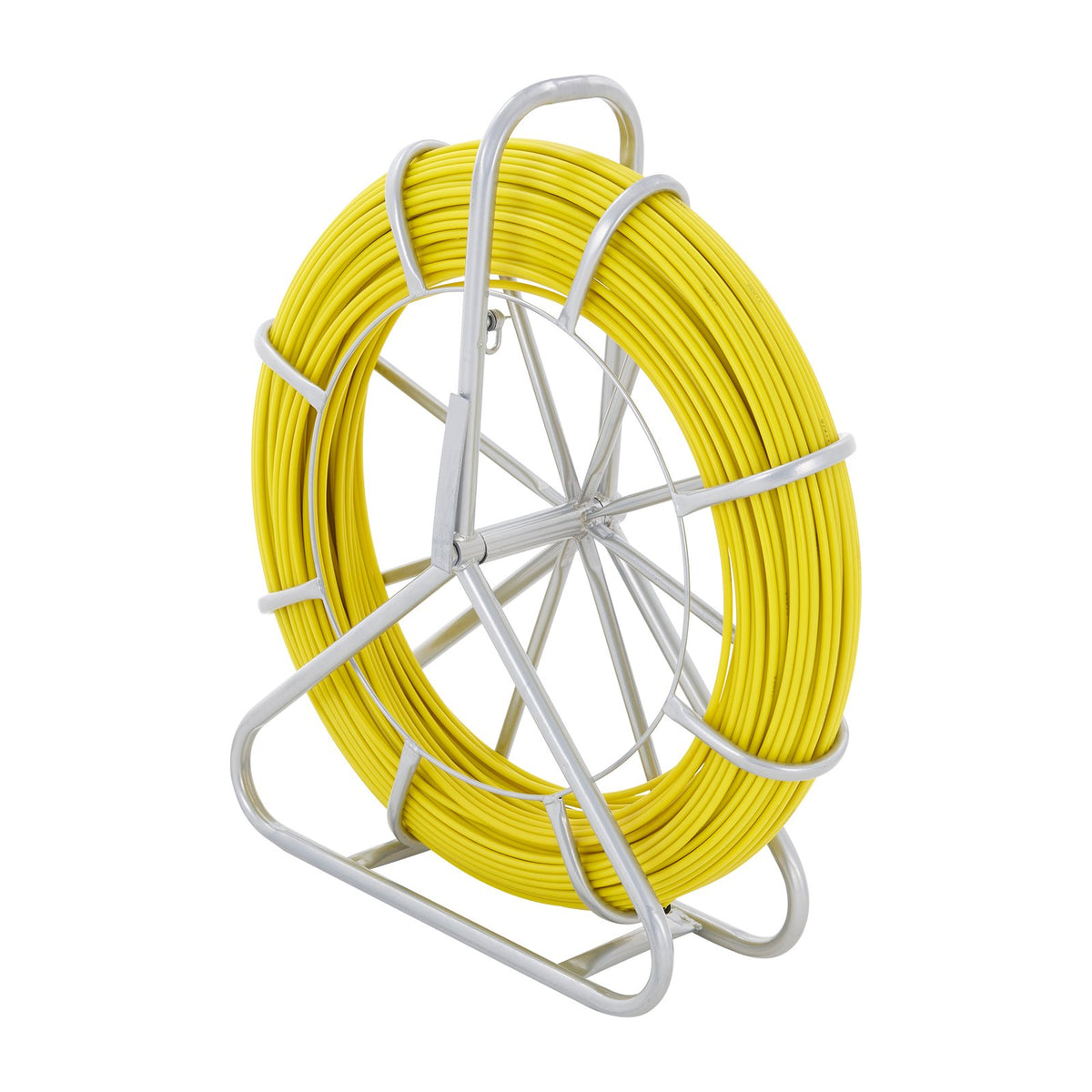 VEVOR Fibreglass Cable Tape 130 m 6 mm with Steel Spool Stand and 3 Pulling Heads