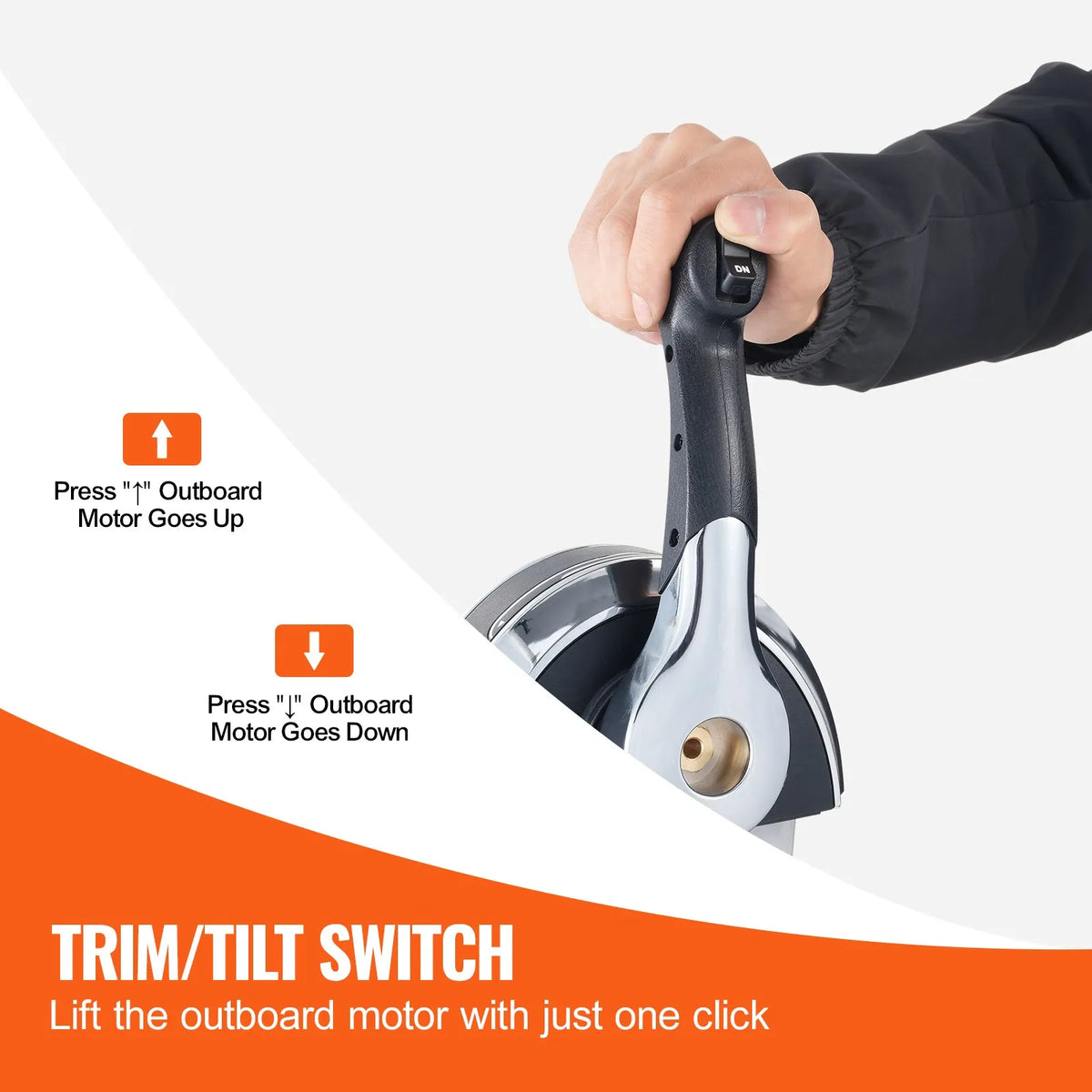 Top-mounted remote control gas handle Mercury 2T engine