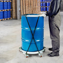 VEVOR smagās slodzes mucu pārvietošanas rati, 208,2 l mucām, 567 kg celtspēja, tērauda mucu transportēšanas platforma ar 5 grozāmiem riteņiem noliktavu un rūpnieciskai lietošanai