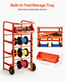 Vadu ruļļu statīvs ar 11 stieņiem - kabeļu turētājs rūpnieciskai un elektropreču tirdzniecības lietošanai