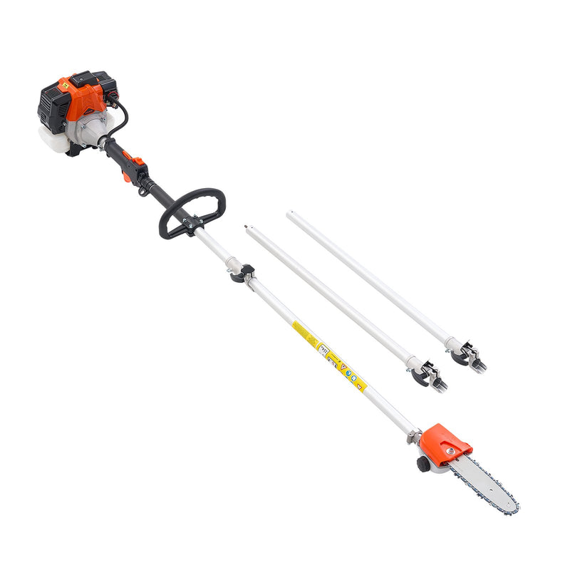 Benzīna teleskopiskais zāģis, 33 cm³ 2-taktu bezvadu motorzāģis ar 20,3 cm griešanas asmeni, 850 ml degvielas tvertni, pagarināms no 2 līdz 3,5 m, jaudīgs zāģis koku zaru apgriešanai un kopšanai