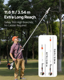 Benzīna teleskopiskais zāģis, 33 cm³ 2-taktu bezvadu motorzāģis ar 20,3 cm griešanas asmeni, 850 ml degvielas tvertni, pagarināms no 2 līdz 3,5 m, jaudīgs zāģis koku zaru apgriešanai un kopšanai