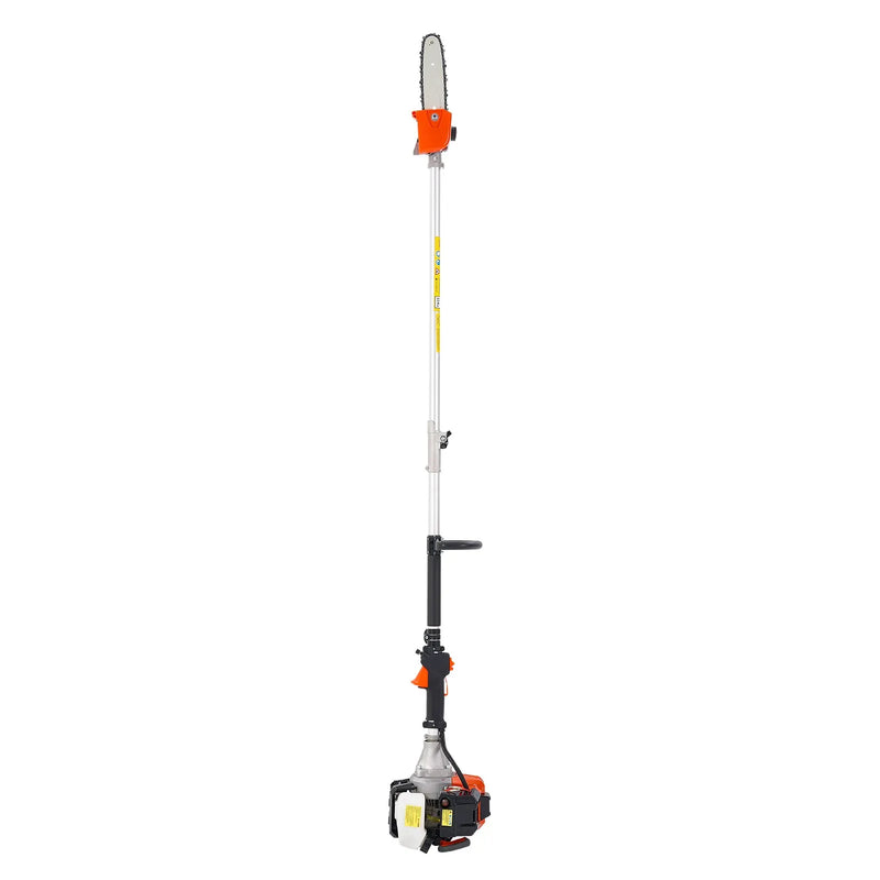 Benzīna teleskopiskais zāģis, 33 cm³ 2-taktu bezvadu motorzāģis ar 20,3 cm griešanas asmeni, 850 ml degvielas tvertni, pagarināms no 2 līdz 3,5 m, jaudīgs zāģis koku zaru apgriešanai un kopšanai