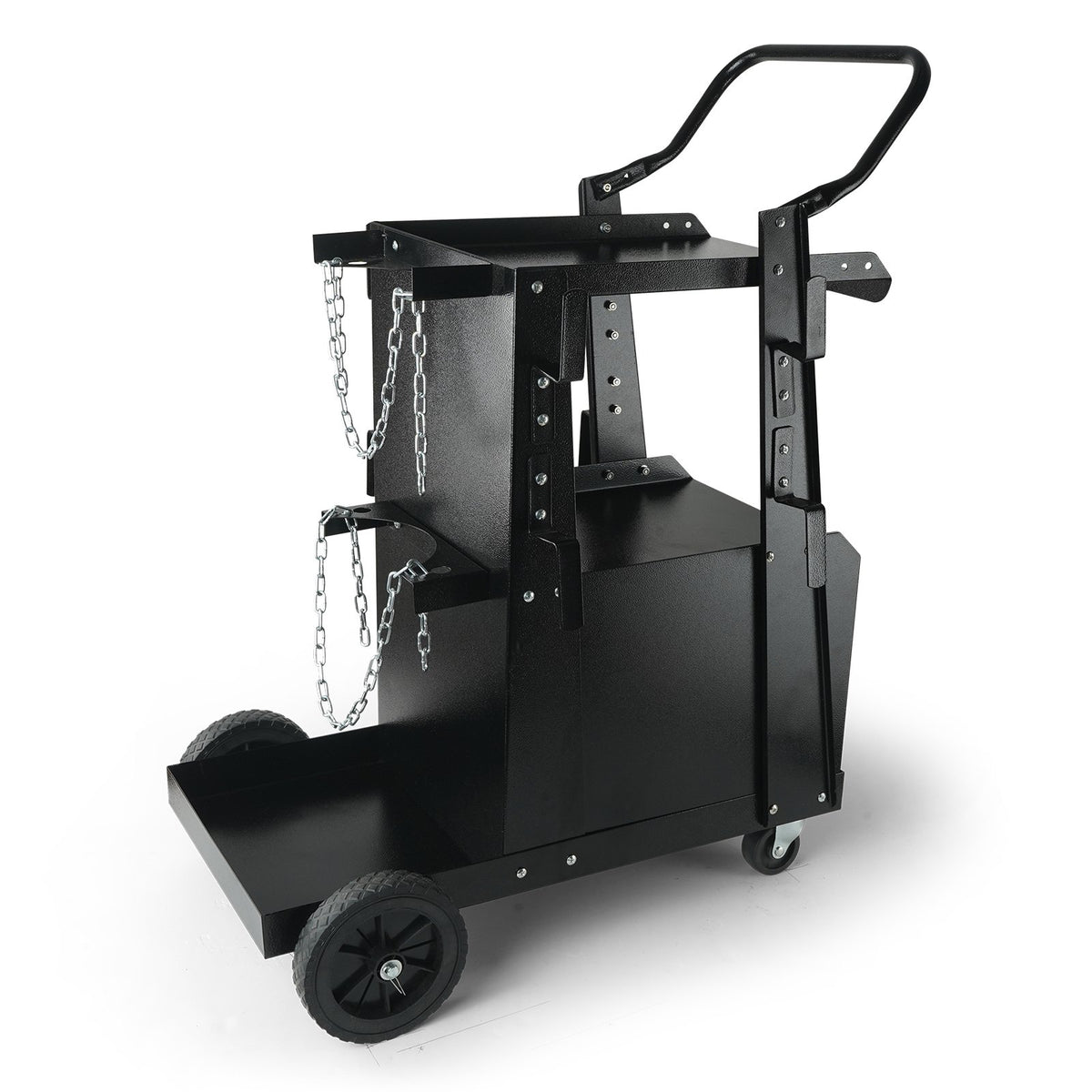 VEVOR Welding Trolley 2-Tier, 120 kg, with Lockable Cabinet and Cylinder Chains