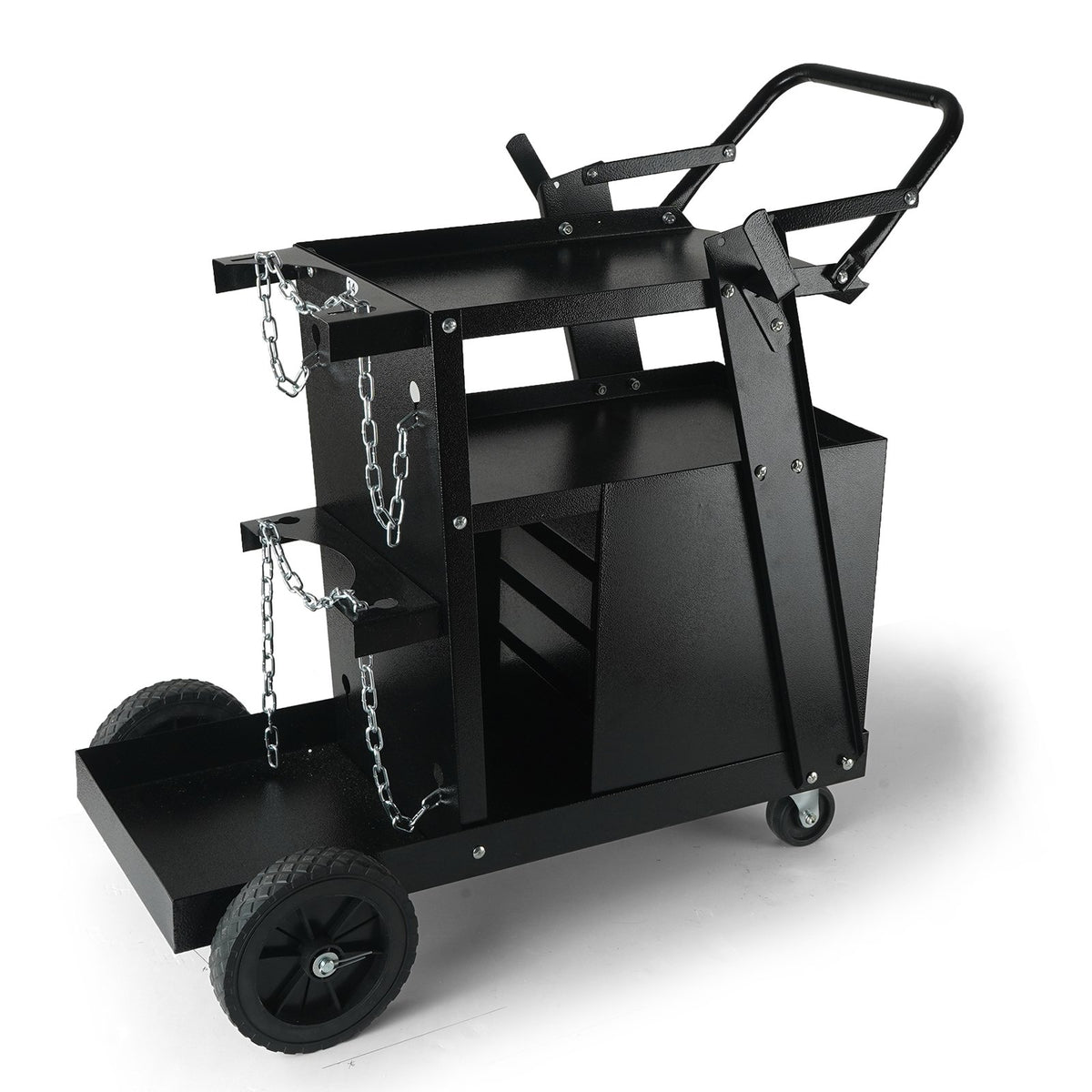 VEVOR Welding Cart 2-Tier with 4 Drawers, 120 kg Capacity, with Cylinder Chains