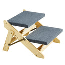 VEVOR 2-in-1 salokāmās koka suņu kāpnes/pakāpieni ar 2 pakāpieniem līdz 50 kg