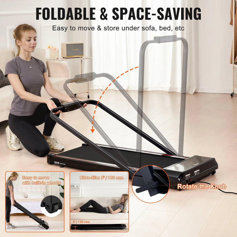 Staigāšanas trenažieris ar rokturi lietošanai zem galda - mājai un birojam