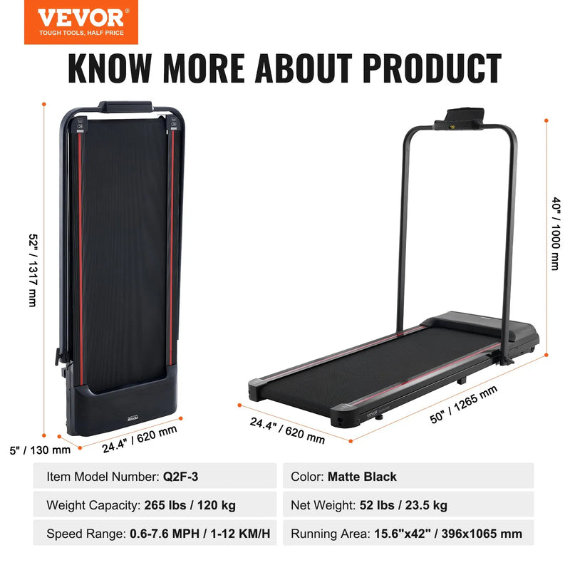 Staigāšanas trenažieris ar rokturi lietošanai zem galda - mājai un birojam