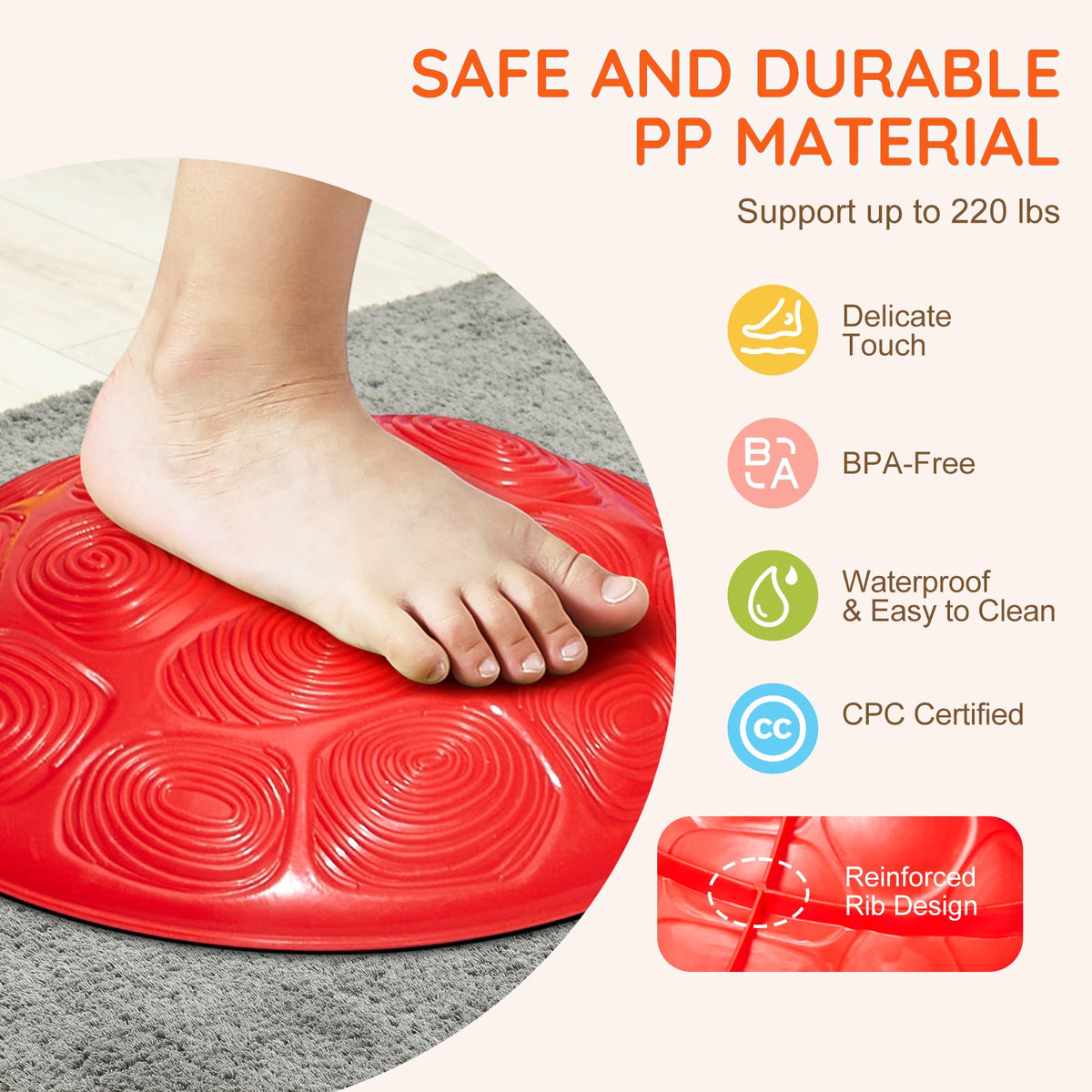 VEVOR children's balance stepping stones for obstacle course, 6 pcs