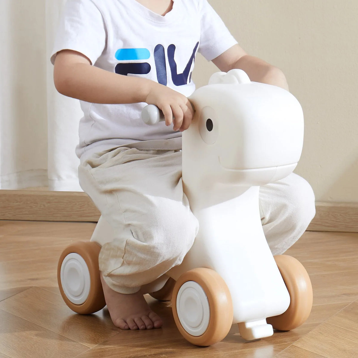 VEVOR 3 in 1 Rocking Horse for Children 1–3 Years with Balance Board and Wheels, up to 36 kg, Red