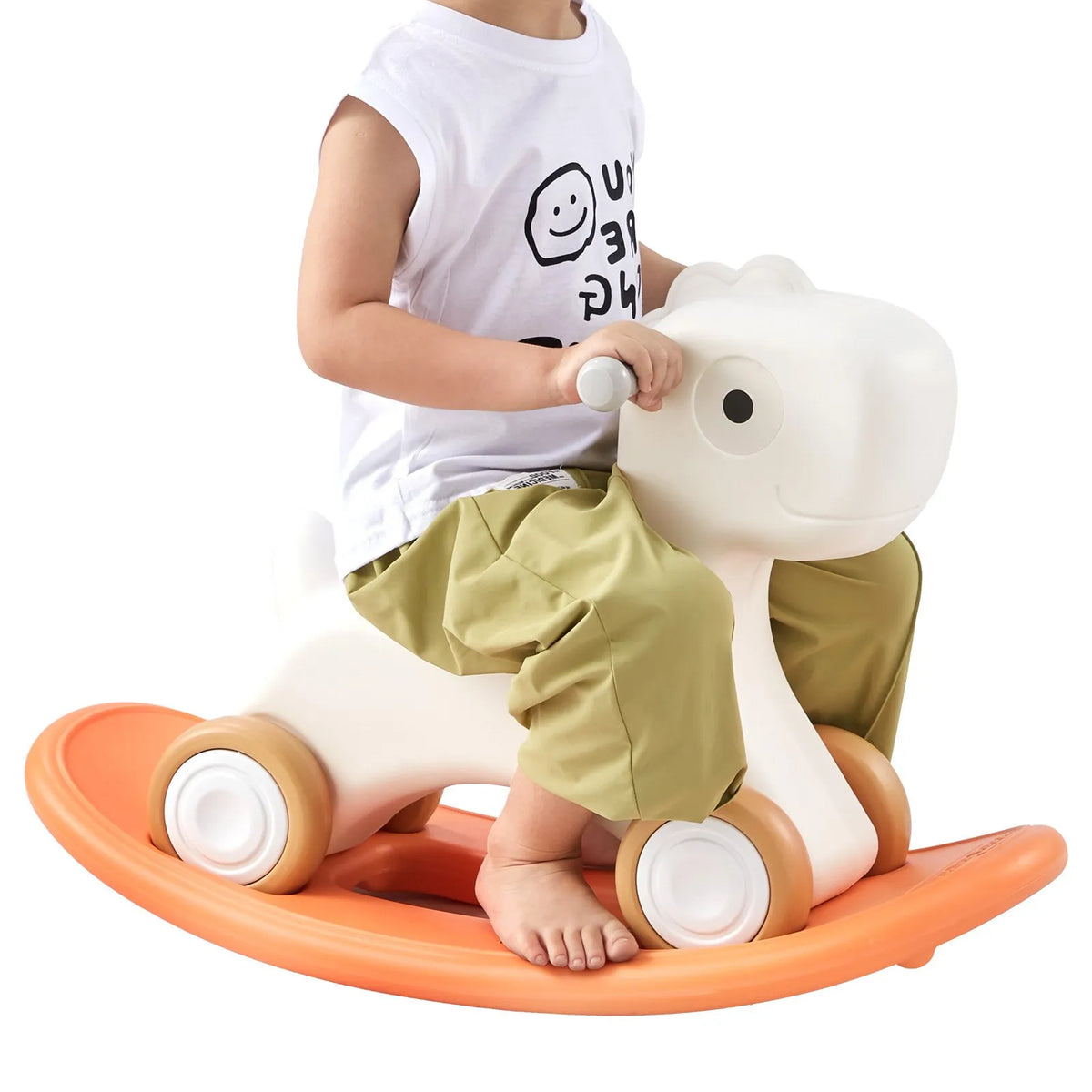 VEVOR 3 in 1 Rocking Horse for Children 1–3 Years with Balance Board and Wheels, up to 36 kg, Red