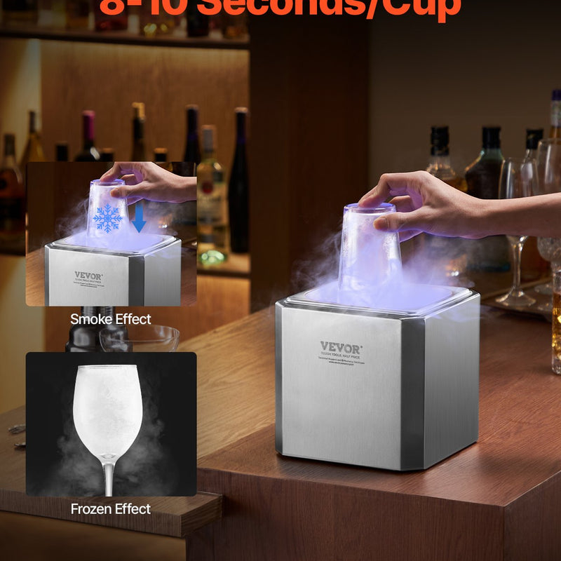 VEVOR komerciālais stikla saldētājs, CO2 alus glāžu dzesētājs, ātrās saldēšanas mašīna