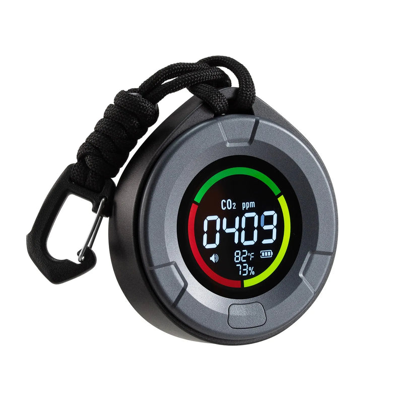 VEVOR oglekļa dioksīda (CO₂) monitors ar temperatūras un mitruma displeju, CO₂ kontrolieris ar 4,57 m NDIR sensora kabeli, pārnēsājams CO₂ sensors lietošanai ārā, mājās, birojā un automašīnā