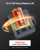 VEVOR oglekļa dioksīda (CO₂) monitors ar temperatūras un mitruma displeju, CO₂ kontrolieris ar 4,57 m NDIR sensora kabeli, CO₂ sensors lietošanai ārā, mājās, birojā, automašīnā un sienas montāžai