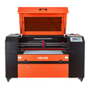 VEVOR 60 W CO₂ lāzera gravēšanas un griešanas iekārta, darba laukums 600 × 400 mm, ar 4 virzienu gaisa asistenci, savietojama ar LightBurn, CorelDRAW un RDWorks, piemērota kokam, akrilam un stiklam